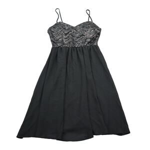 Fio Fio Dress Womens S Black Sleeveless Sweetheart Neckline Pleated Outwear